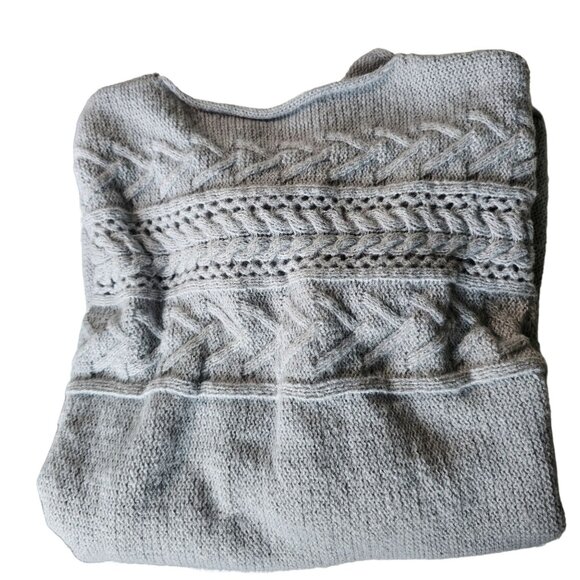 NWT Lauren Conrad Pale Blue Women's Poncho Sweater One Size - Picture 5 of 13